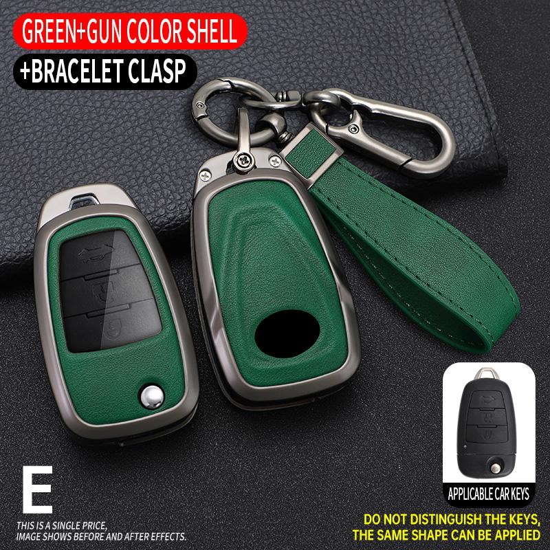 Zinc Alloy Car Key Case 3 Button Flip Keychain Remote Control Fobs Protector Cover Jacket For Faw Besturn X80