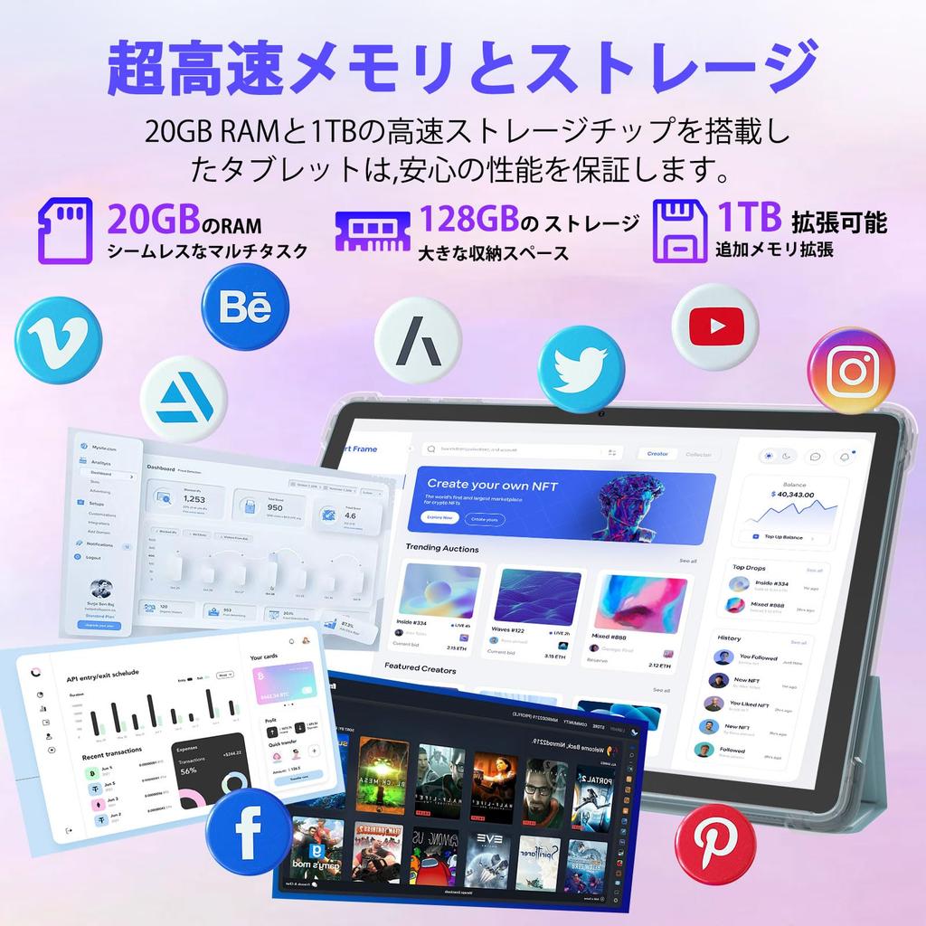 Android 15 COOPERS P13 Ultra IPS T615 6000mAh 20GB Memory Physical 12GB 128GB Storage 1TB Widevine L1 GMS Face Case Blue Tablet, 11-inch 1280800