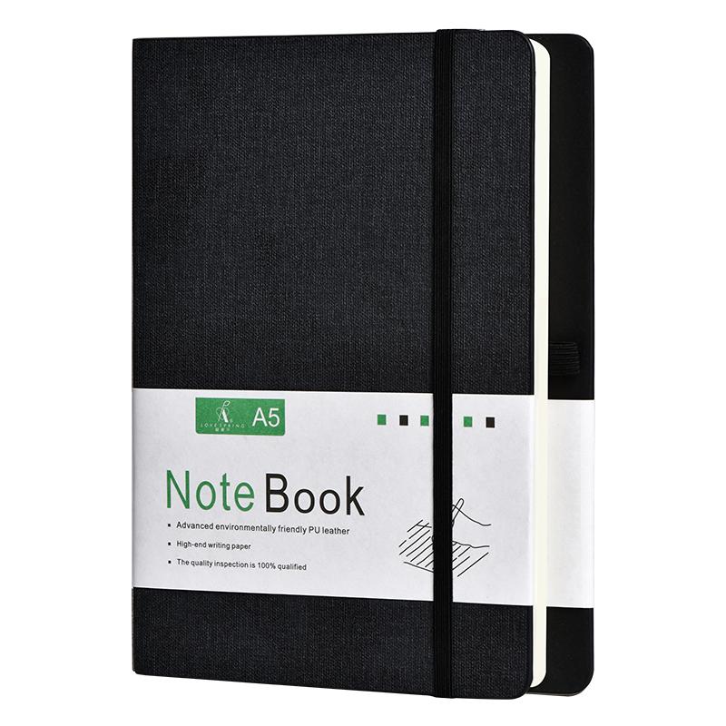 2026 Custom Printed A5 Leather Agenda Personalized Weekly/Monthly Planner Hardcover Notebook Sewing Binding (Black,21*14cm&A5)