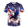 Men's USA 250th Anniversary T-Shirt American Flag Print Oversized Tees Patriotic 4th Of