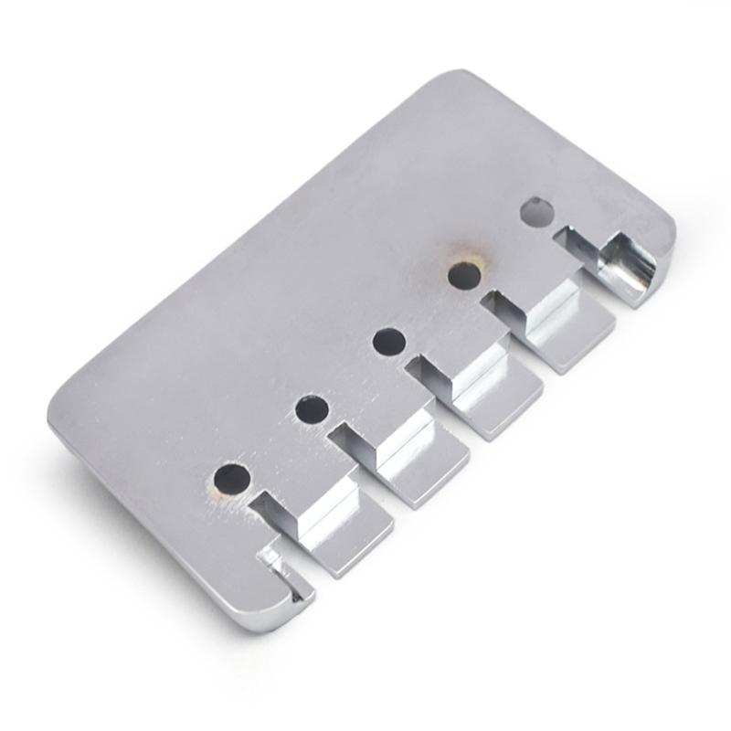 5 Strings Bass Bridge Vintage Locked Saddles Bass Bridge Bottom Through String