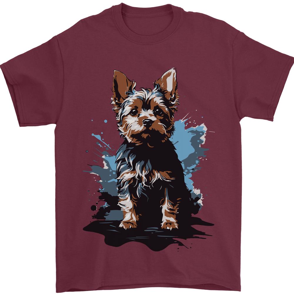 Yorkshire Terrier Splash Yorkie Dog Unisexs TShirt 100 Cotton S