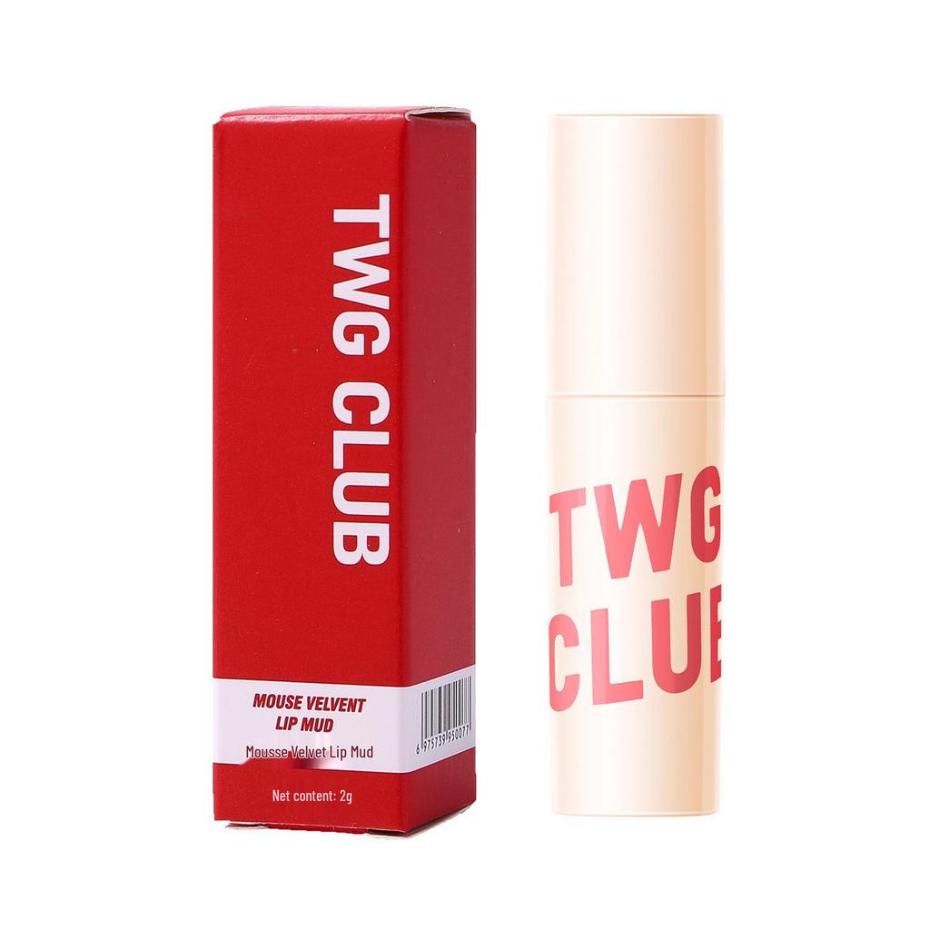 TWG Velvet Mousse Matter Lippenstift - Nicht-Klebender, Nicht-Verblassender Lipgloss für Studenten