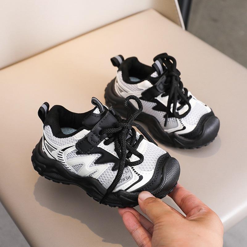 Mesh Boys Running Shoes 2025 Autumn New Children's Sports Shoes Non-slip Soft Sole Girls Sports Shoes Dad Shoes