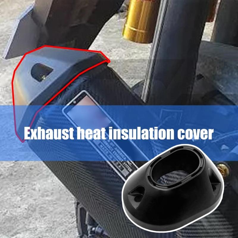 Heat Resistant Exhaust Pipe Protective Cover for CLICK160 Motorcycles Tailpipe Protectors Lightweight ABS Construction