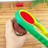Apriscatole 4 in 1 con Impugnatura in Silicone Antiscivolo Multi-Funzione per Tappi di Bottiglie e Lattine per Cucina Ergonomico Antiruggine Strumento Essenziale per l'Artrite
