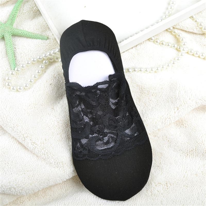 3 Pairs 5 Color Fashion Women Girls Summer Socks Sweet Lace Flower Pattern Short Sock Invisible Ankle Socks Cotton