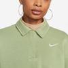 Nike Solid Color Long Sleeve Polo Shirt Women tops Matcha DQ5868-334