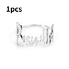1/5PCS Fashion Letter Napkin Ring New Gold Silver Bismillah Napkin Rings Western Restaurant Hotel Wedding Party Home Decoration