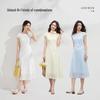 Elegant Tencel Jacquard Puff Sleeve A-Line Dress