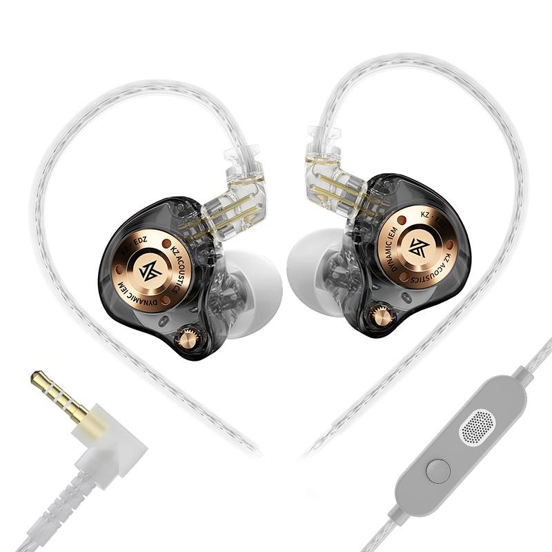 KZ EDZ Earphones Ultra Wide Frequency IEM Dual Damping Wired Headphones HiFi Bass Earbuds Gaming Headset With Mic PK EDX PRO X