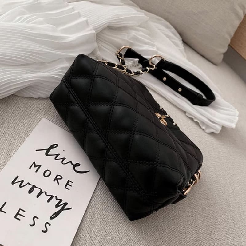 Women's Rhombus Braided Small Messenger Bag