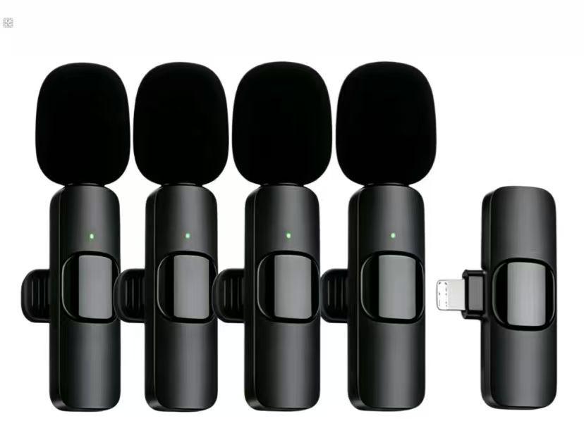 K9 Wireless Collar Microphone Set with K8 Dual Converter & K1 Sponge Cover.