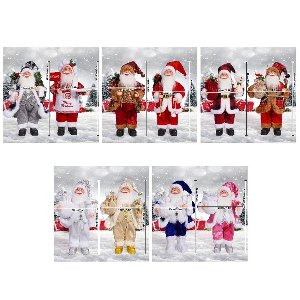 3D Standing Santa Doll Cute Christmas Ornament Christmas Home Decorations  Christmas Gifts