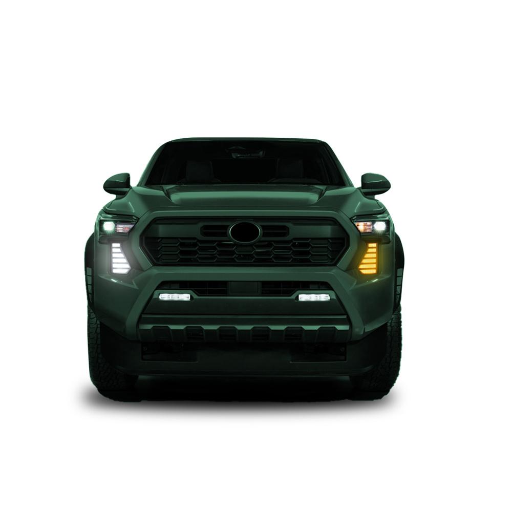 Pair Front Fog Light Side Grille Daytime Running Lamp DRL For Toyota Tacoma 2024