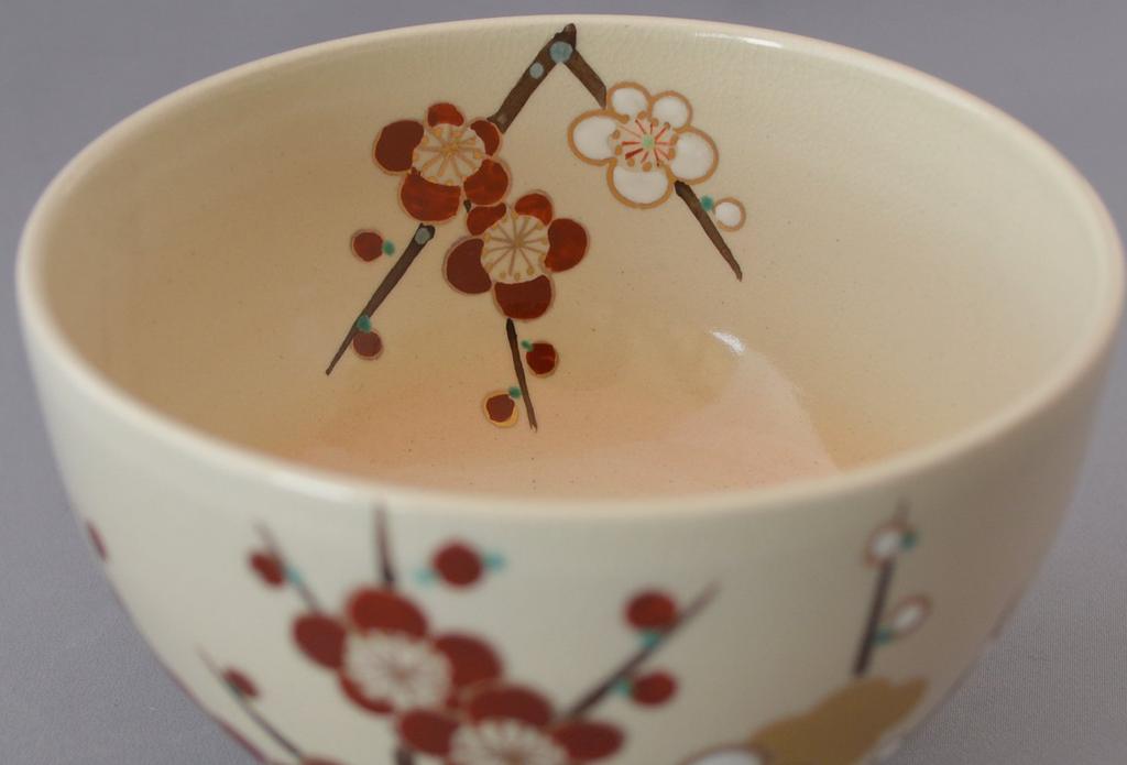 Shoho Matcha-Schale Pflaume Kyo-yaki Kiyomizu-yaki K2-4