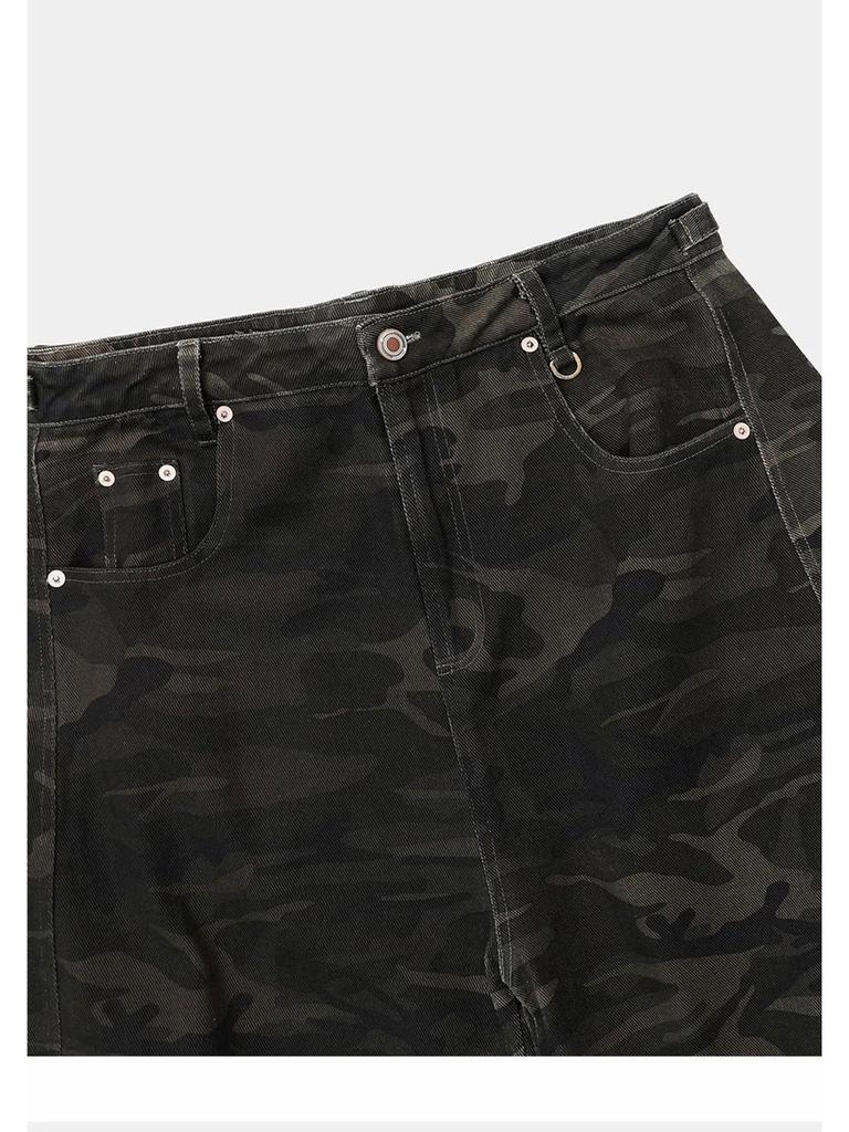 Jeans en Denim Large à Carreaux Rétro Badblood BCAC Coréen pour Femmes