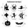 8 BUC/24 BUC Autocolant de Perete LED Halloween 3D Gol Lumină de Noapte Liliac Dovleac, Păianjen Vrăjitoare Castel Fantomă Petrecere Decorare Perete Ornament