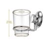 Toothbrush Cup, 2pcs Glass Tumbler Toothbrush Mug Replacement for Wall Mounted Toothbrush Holder, Mouthwas