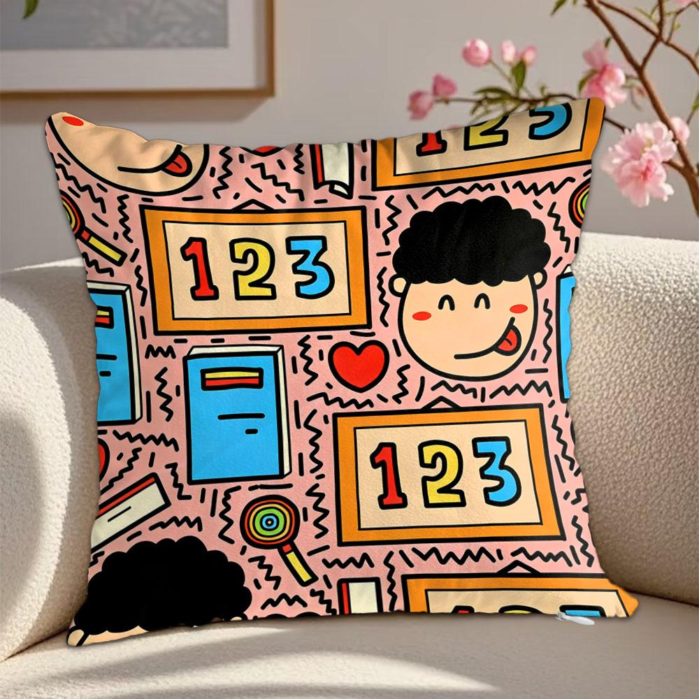 Kawaii Cartoon Animals Ornamental Pillows Decorative Cushion Covers X Cushions Cover Home Decor Items Decorations Bedroom
