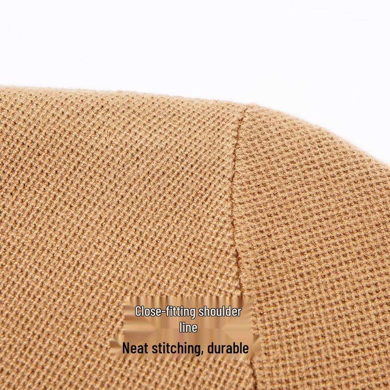 Hodo Men's Thickened Faux Two-Piece Shirt Collar Knitted Sweater