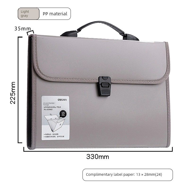 Deli 13-Grid Bill Test Paper Classification Business File Holder