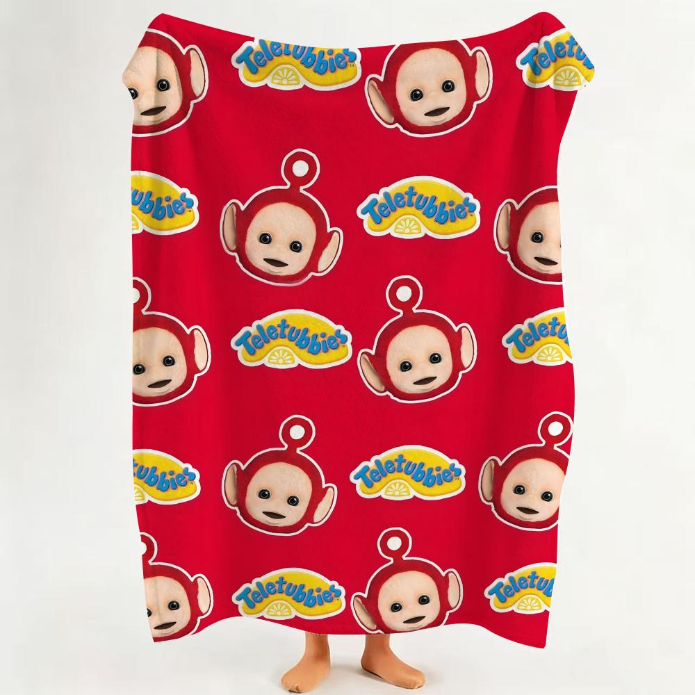 Cartoon T Teletubbies Flannel Blanket Suitable for Sofa Living Room Bedroom