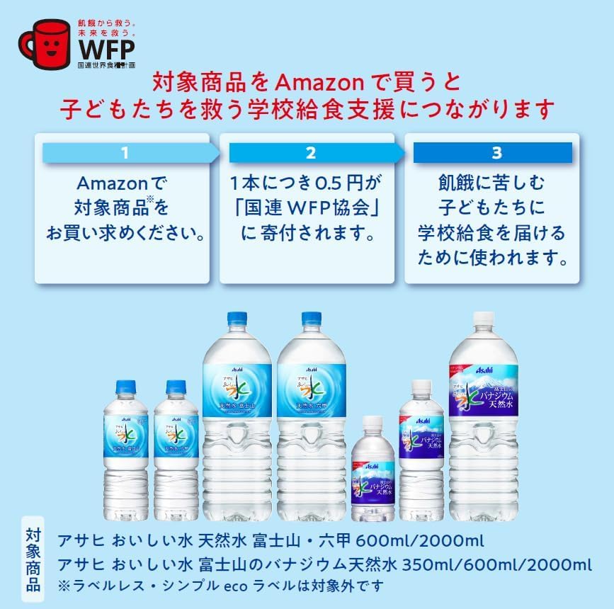 Asahi Beverages Delicious Water Fuji 600ml X 24 Bottles Mt.