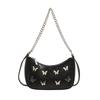 Bag Women's 2025 New High-end Summer Versatile Fashion Butterfly Shoulder Crossbody Bag Simple Chain Underarm Bag