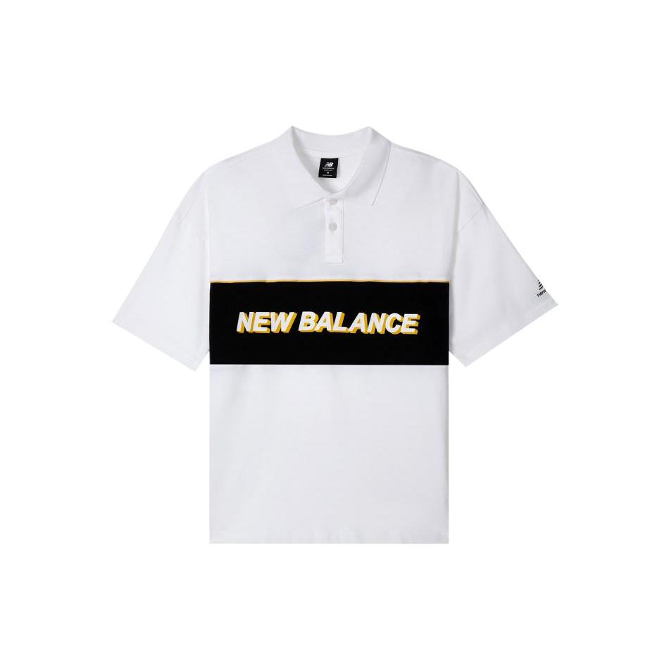 Мужская футболка-поло New Balance Белая AMT12376-WT M