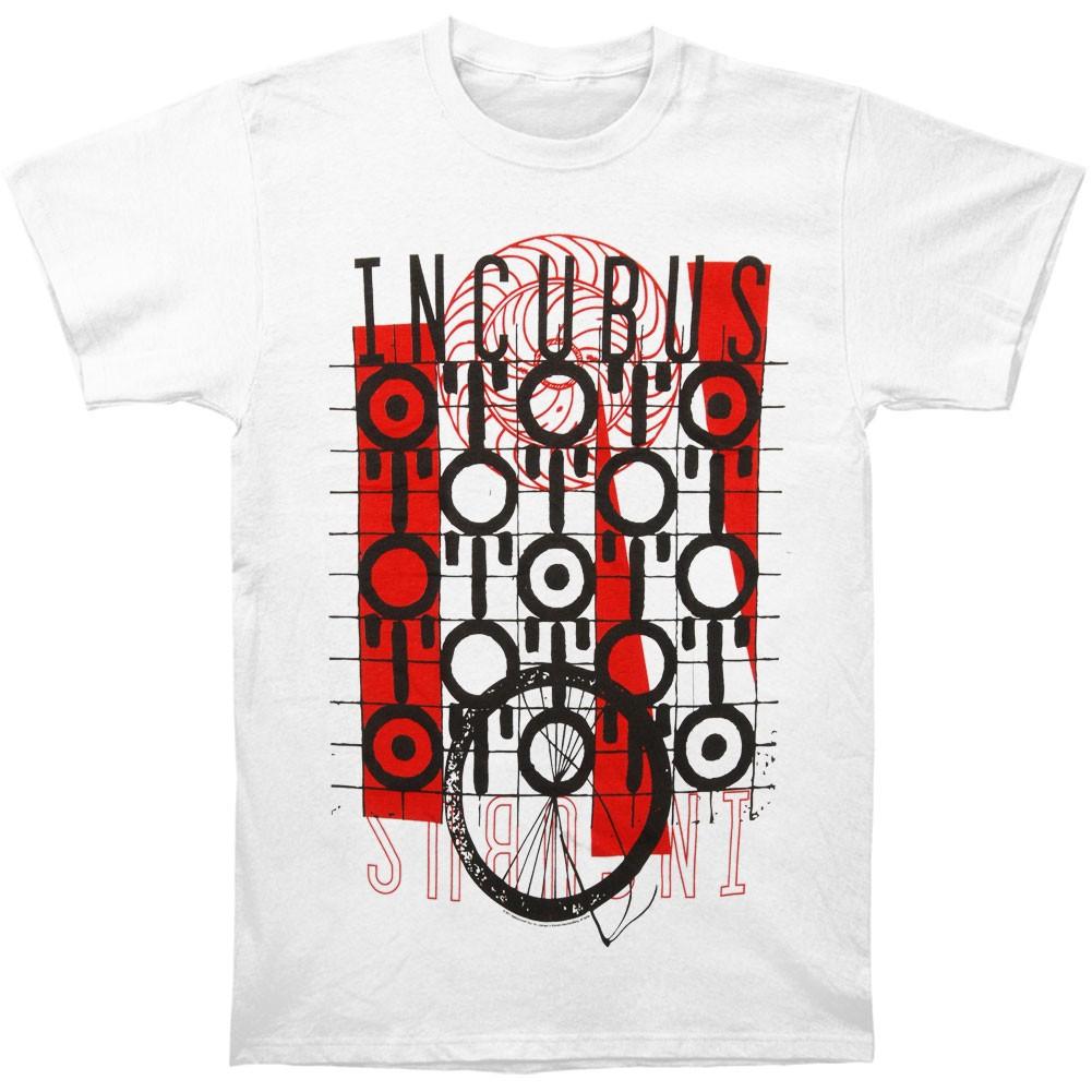 Men s Incubus Chart T-shirt Small White 2XL