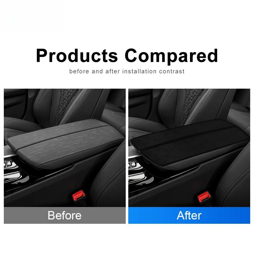 Car Armrest Box Cover Cushion Center Console Mat Pad For BMW 5 6 Series GT 2018-2022 G31 G30 G32 Auto Interior Accessories Suede