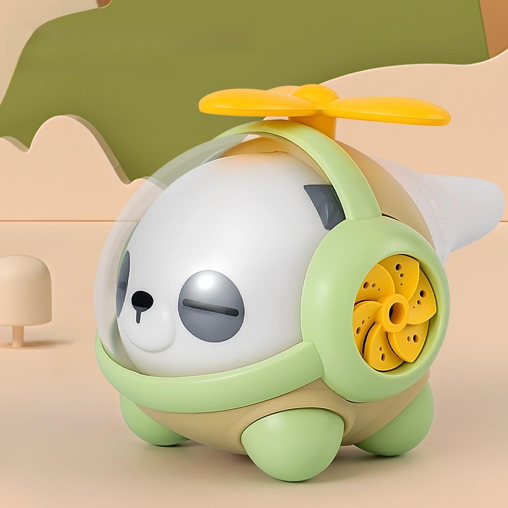 Childrens Plastic Panda Bear Airplane Toy With Horn Sound For Lung Exercise And Development