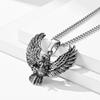 European and American Style Stainless Steel Retro Eagle Hunting Necklace Titanium Steel Eagle