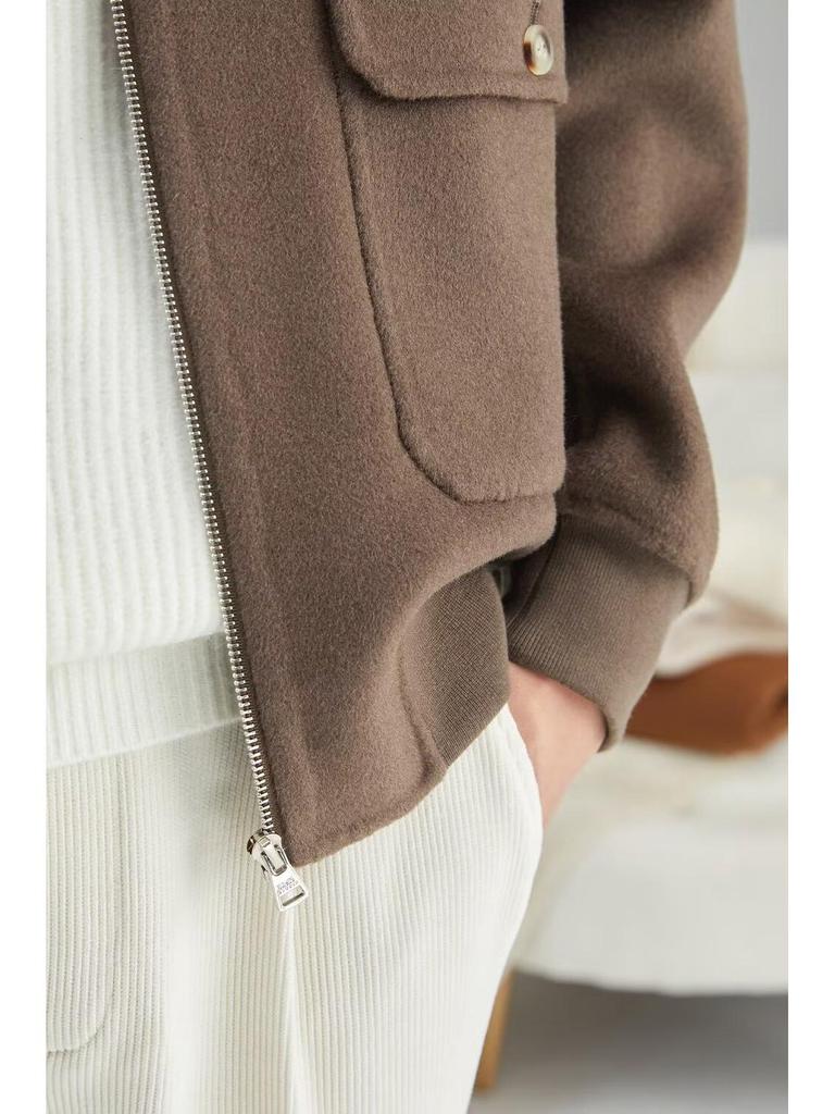 Vielseitige Herren Bomberjacke mit schwerem Stoff und Stehkragen - Trendige Herbst-Winter-Oberbekleidung