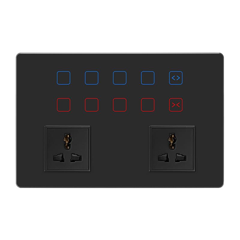 Indian Standard 12-Gang Smart WiFi Wall Light Switch Touch Panel Supports Alexa Google Assistant 16A 240V 234x152mm Size for Tuy