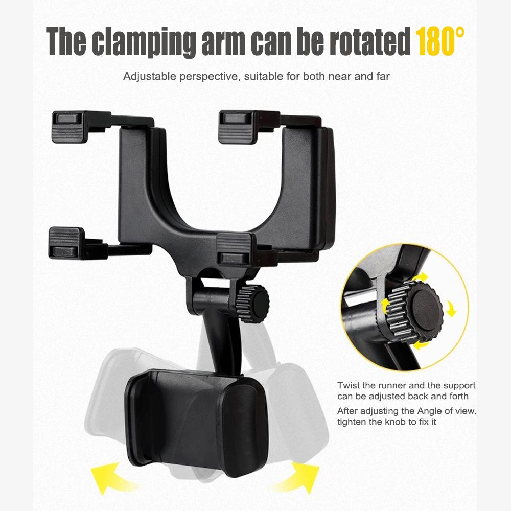 New Car Rearview Mirror Mount Car Phone Bracket Navigation GPS Stand Foldable Adjustment Phone Holder Car Car Accessories