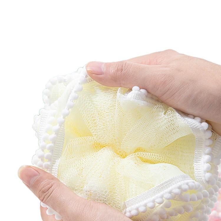 Luxurious Exfoliating Bath Flower Ball - Super Soft, Non-Dispersing, Large Size Shower Washcloth