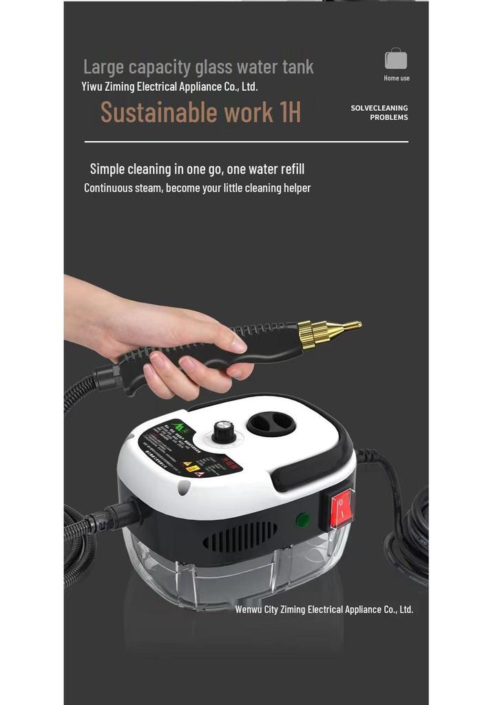 Three-in-One High Temp & Pressure Steam Cleaner for Kitchens, Air Conditioners, and Fabrics