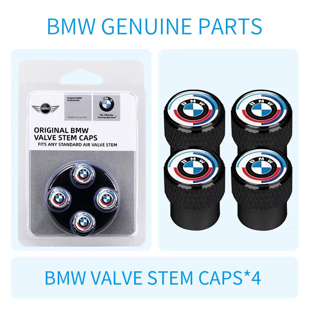 BMW M E46 E60 Car Sticker BMW 50th Anniversary Styling Car Wheel Air Valve Cap Tire Dust Cover Luxury Exterior Modification Wheel Stem XSQ A1