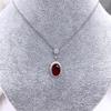 European & American Pigeon Blood Ruby Gemstone Jewelry Set: Elegant Earrings, Ring, & Necklace for Women