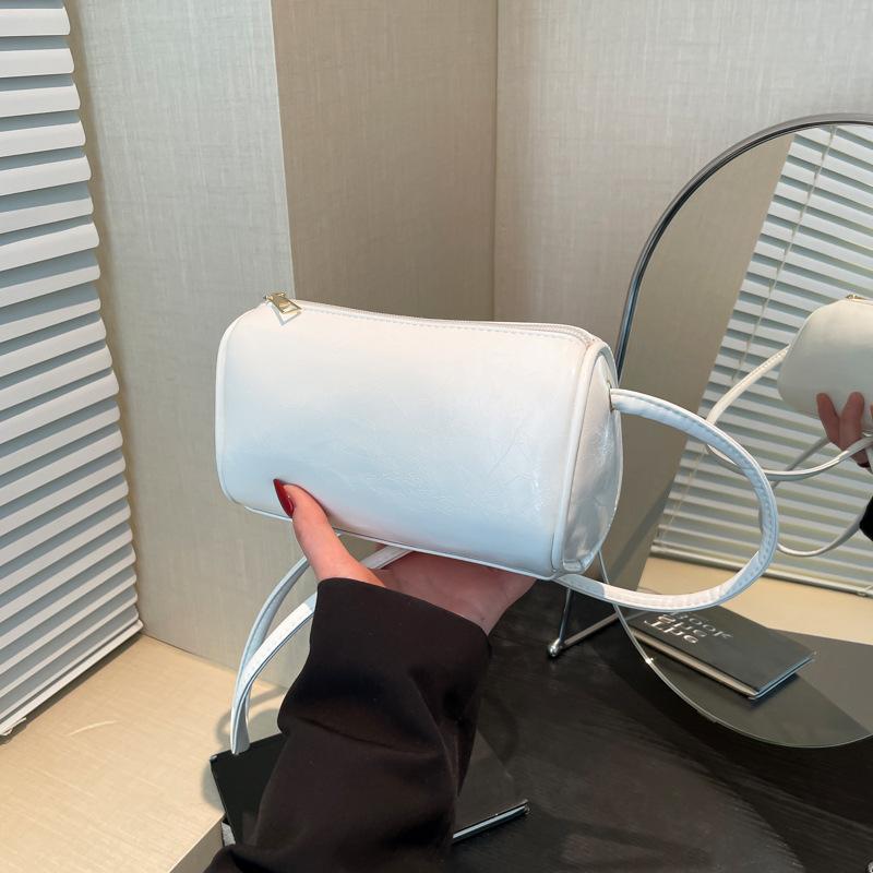 Retro Pillow Bag Women's 2025 New Fashion Versatile Cylinder Messenger Bag High-end Casual Shoulder Armpit Women's Bag