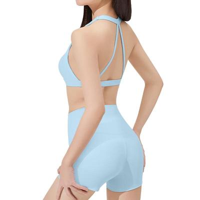 Gepolsterter Sport-BH und Yoga-Shorts Set für Damen