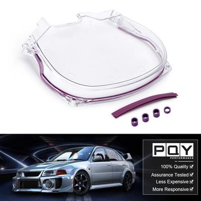 Clear Cam Gear Cover Timing Belt Cover Turbo Cam Pulley For 96-05 Mitsubishi Evolution Lancer EVO4-8 4G63