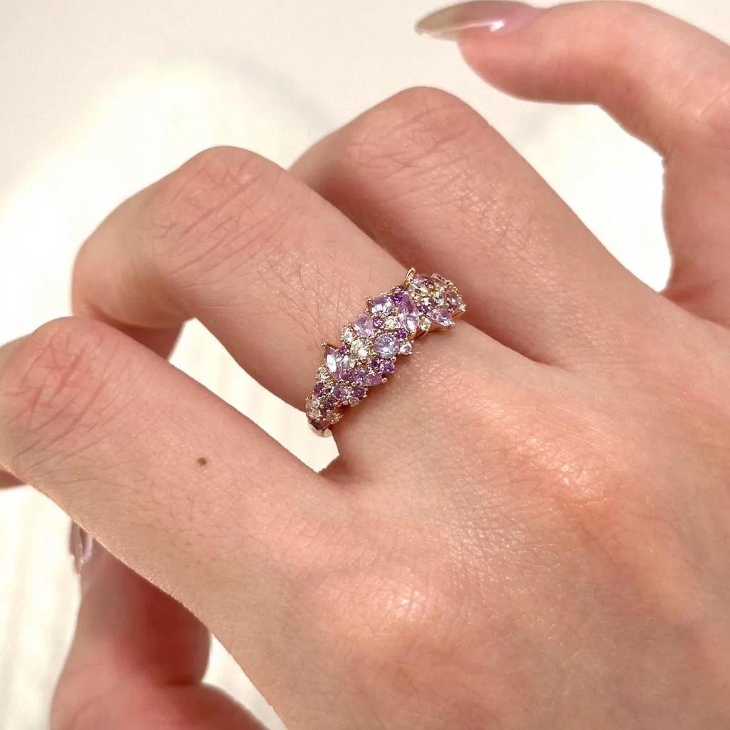 Anello Regolabile da Donna in Tormalina Arcobaleno - Stile Dolce & Piccante
