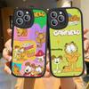 Classic Comic Strip G-Garfield Leather Phone Case For iPhone 16 16e 15 14 13 12 11 Pro Max Plus Mini Cover