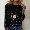 2025 Autumn & Winter Women's New Casual Crew Neck Long Sleeve Top 3D Christmas Pattern Ideal Halloween Christmas Gift