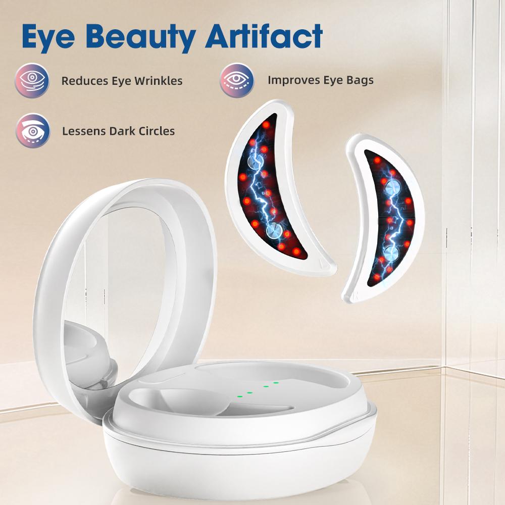 EMS Electric Eye Massager for Women Home Use Beauty Product with Red Light Therapy for Eye Massage Reduce Dark Circles Eye Bags