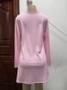 2026 Trendy European & American Style Long Sleeve Pocket Dress with Hot Stamping