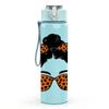 1PC Leopard Print Woman 750ml Color Plastic Sports Water Bottle Leakproof Flip Straw Lid Suitable for Sports Office Home Use